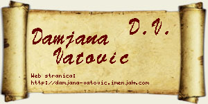 Damjana Vatović vizit kartica